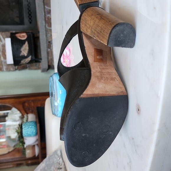 Vince Vero Cu010 black leather sandals size 7.5 (Eur 37.5) - Picture 9 of 11